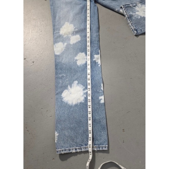 Pacsun 90s Boyfriend Jeans Light Wash Bleach Tie Dye Denim Size 25 - Picture 9 of 14